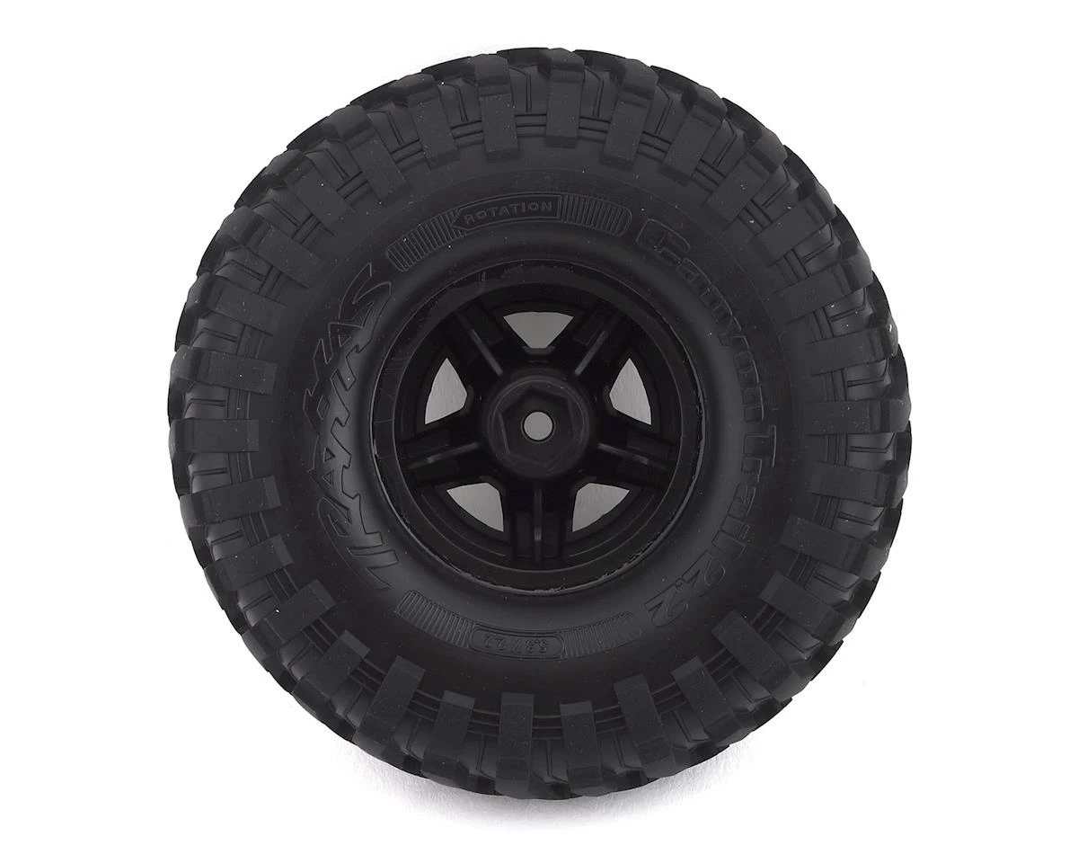 Traxxas TRX-4 Pre-Mounted Canyon Trail 2.2" Crawler Tires (Black) (2) W/Sport Wheels & 12mm Hex - Image 2