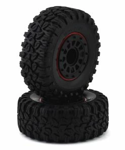 Traxxas TRX-4 6x6 Pre-Mounted Terrain 2.2" Crawler Tires W/G63 Wheels (Black) (2)