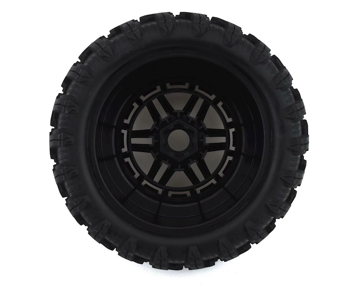 Traxxas Maxx All-Terrain Pre-Mounted Tires (2) (Black/Red) - Image 2