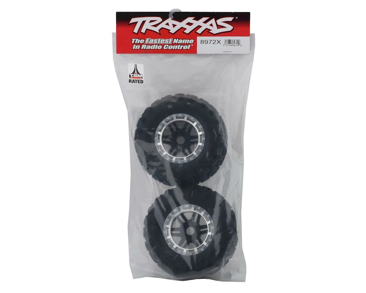 Traxxas Maxx All-Terrain Pre-Mounted Tires (Black/Chrome) (2) - Image 2