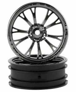 Traxxas Weld Front Drag Wheels W/12mm Hex (Black Chrome) (2)
