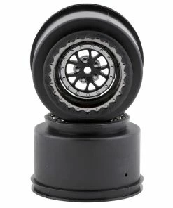 Traxxas Weld 2.2/3.0 Drag Racing Rear Wheels W/12mm Hex (Black Chrome) (2)