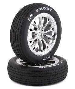 Traxxas Drag Slash Front Pre-Mounted Tires (Chrome) (2) W/Weld Wheels & 12mm Hex
