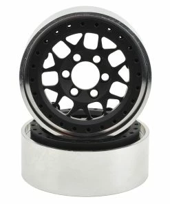 Vanquish Products KMC XD127 Bully 1.9" Beadlock Crawler Wheels (Black) (2)