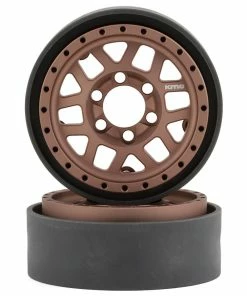 Vanquish Products KMC 1.9" XD229 Machete V2 Beadlock Crawler Wheels (Bronze) (2)