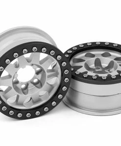 Vanquish Products Method 101 V2 1.9" Beadlock Crawler Wheels (Silver/Black) (2)