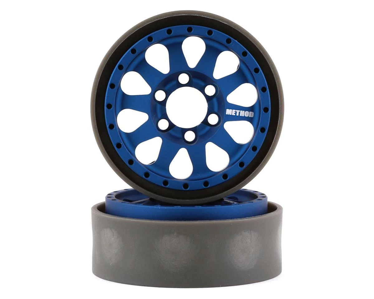 Vanquish Products Method 101 V2 1.9" Beadlock Crawler Wheels (Blue/Black) (2) 3 Vanquish Products Method 101 V2 1.9" Beadlock Crawler Wheels (Blue/Black) (2)