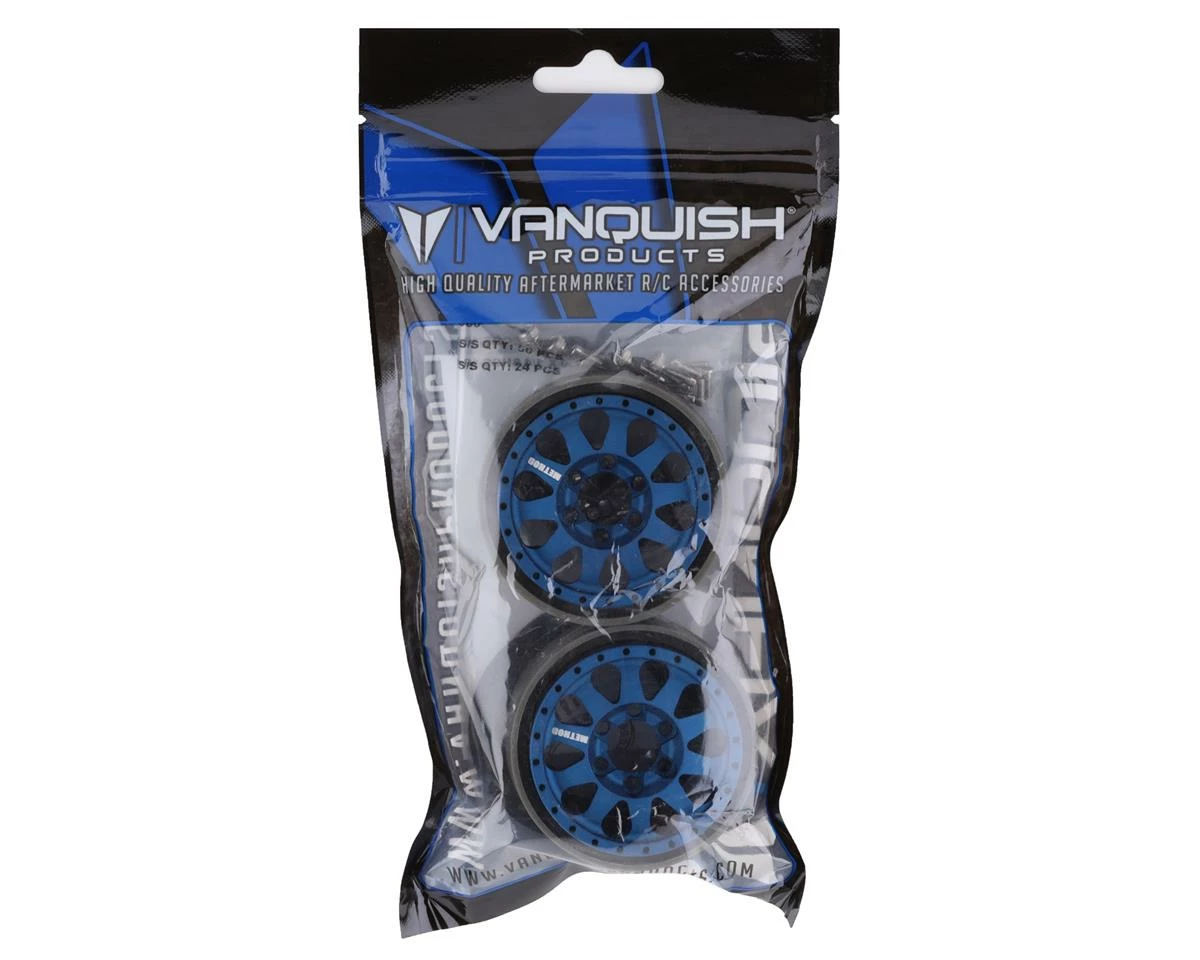 Vanquish Products Method 101 V2 1.9" Beadlock Crawler Wheels (Blue/Black) (2) 6 Vanquish Products Method 101 V2 1.9" Beadlock Crawler Wheels (Blue/Black) (2) - Image 4