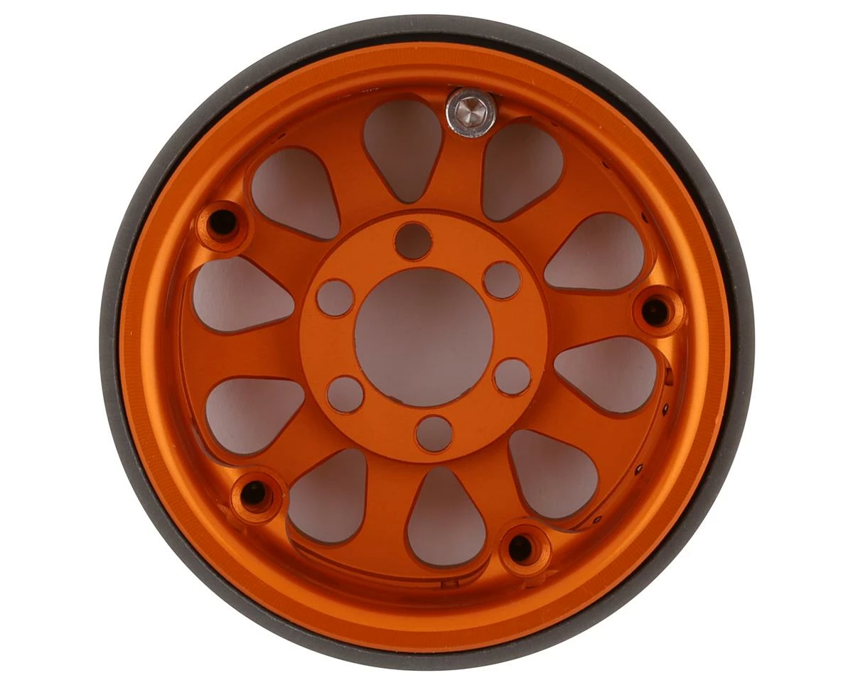 Vanquish Products Method 101 V2 1.9" Beadlock Crawler Wheels (Orange/Black) (2) - Image 2
