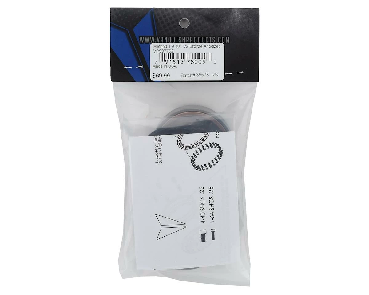 Vanquish Products Method 101 V2 1.9" Beadlock Crawler Wheels (Bronze/Black) (2) - Image 4