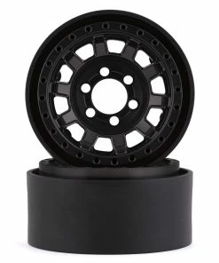 Vanquish Products KMC KM236 Tank 1.9" Beadlock Crawler Wheels (Black) (2)
