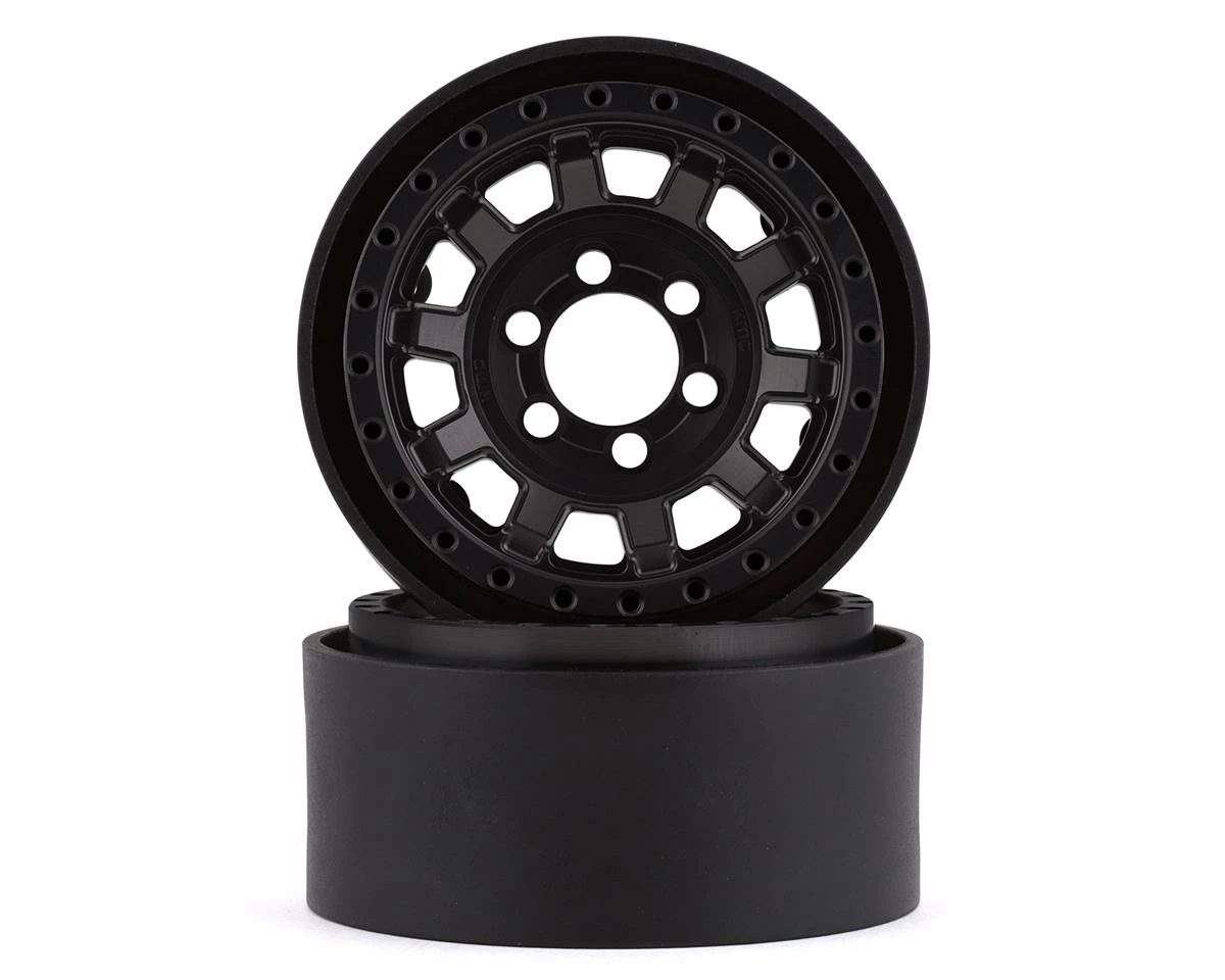 Vanquish Products KMC KM236 Tank 1.9" Beadlock Crawler Wheels (Black) (2)