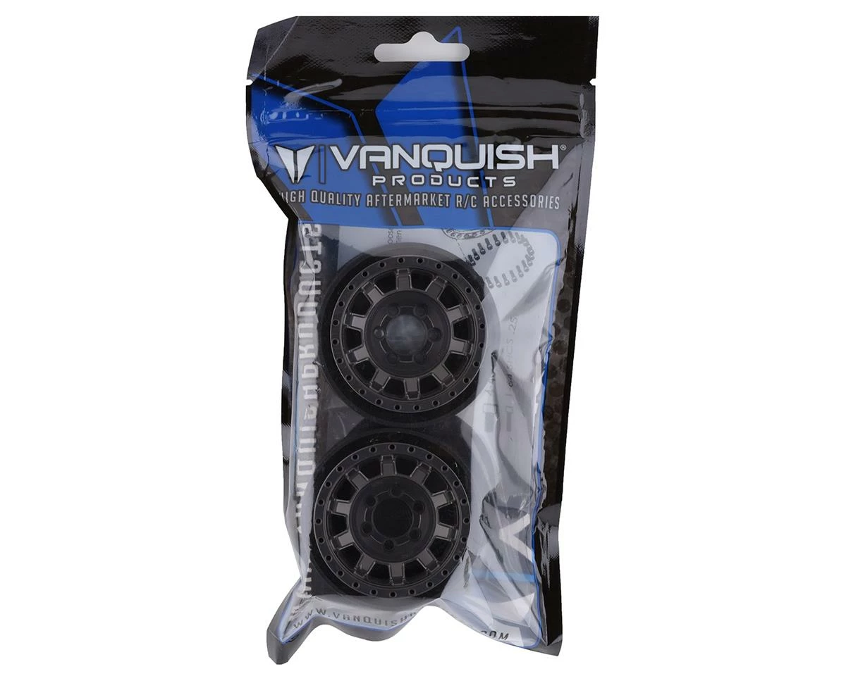 Vanquish Products KMC KM236 Tank 1.9" Beadlock Crawler Wheels (Black) (2) - Image 4