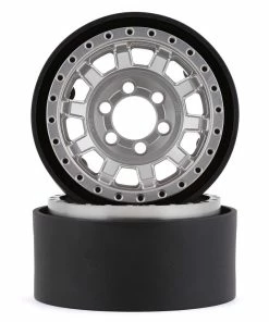 Vanquish Products KMC KM236 Tank 1.9" Beadlock Crawler Wheels (Silver) (2)