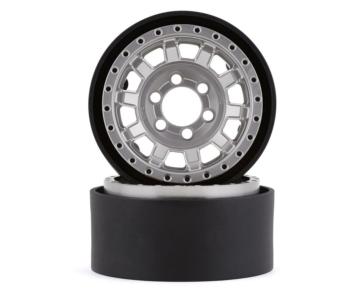 Vanquish Products KMC KM236 Tank 1.9" Beadlock Crawler Wheels (Silver) (2) 3 Vanquish Products KMC KM236 Tank 1.9" Beadlock Crawler Wheels (Silver) (2)