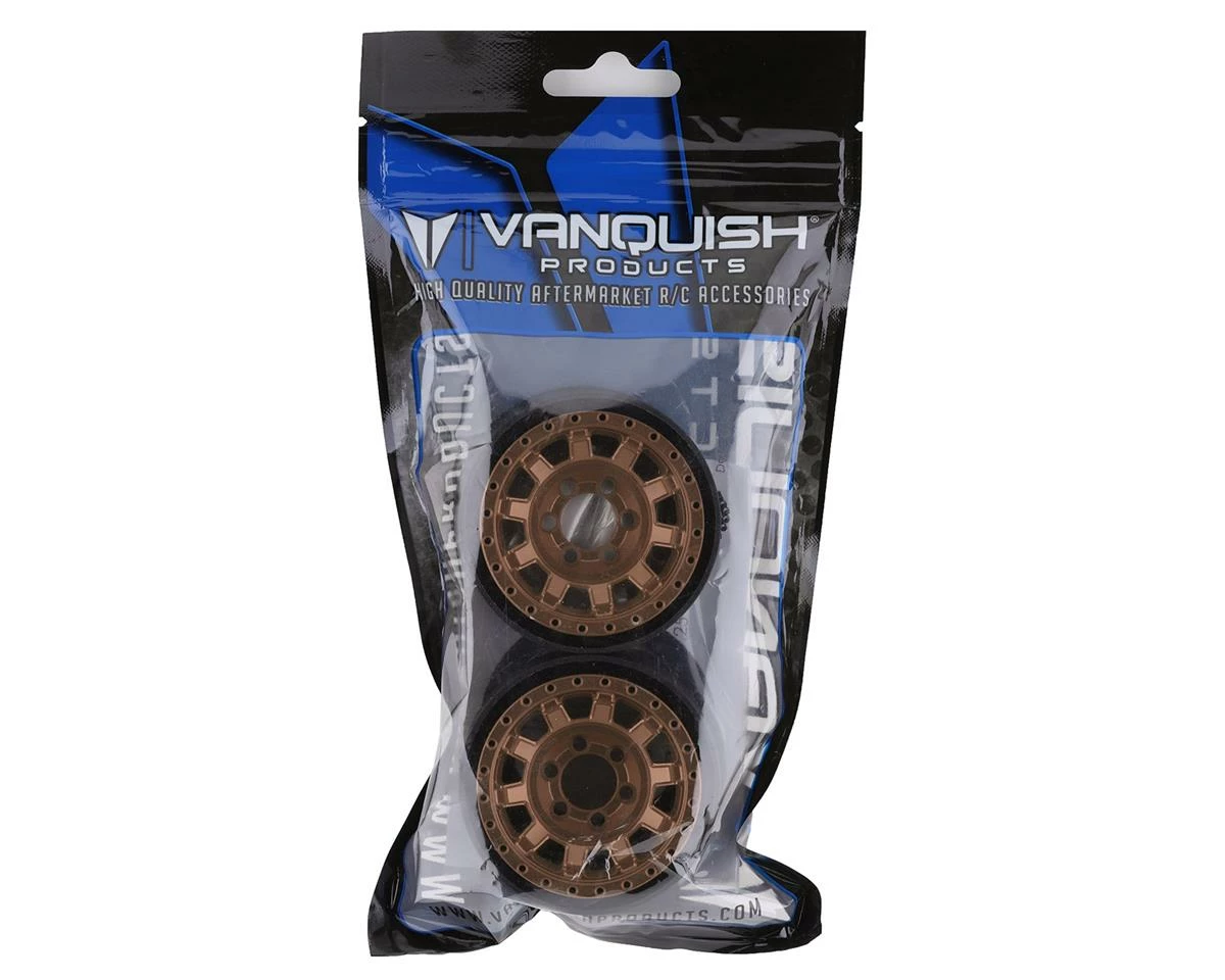 Vanquish Products KMC KM236 Tank 1.9" Beadlock Crawler Wheels (Bronze) (2) - Image 4