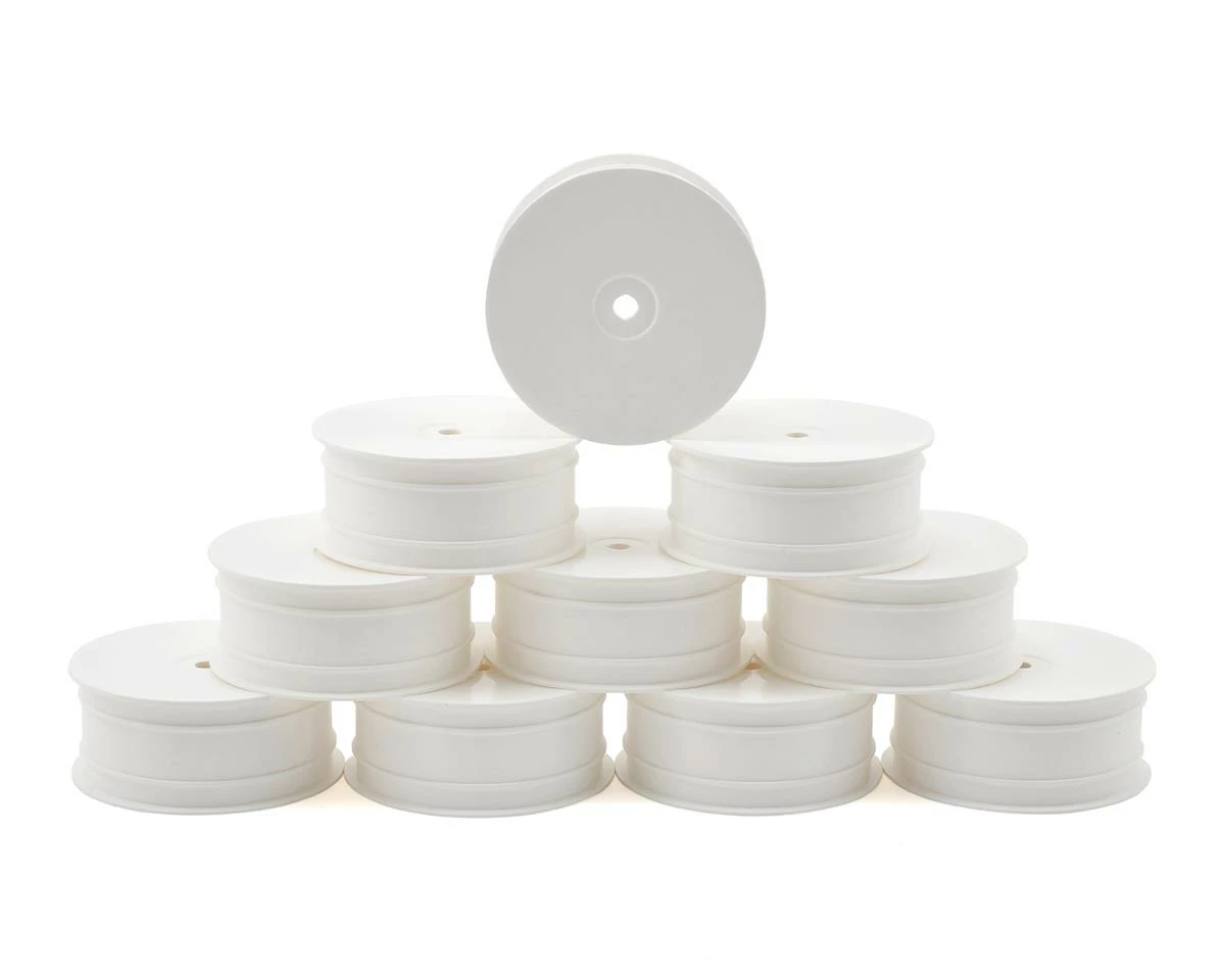 Xray 12mm Hex "Aerodisk" 4WD Front Buggy Wheels (White) (10) (XB4)