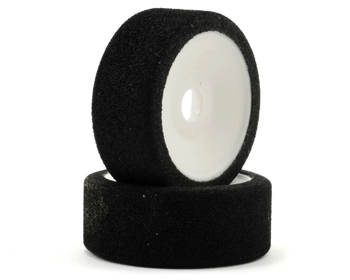 Xray 9mm Hex Front Foam Tire Mounted (2) (White) (50 Deg)