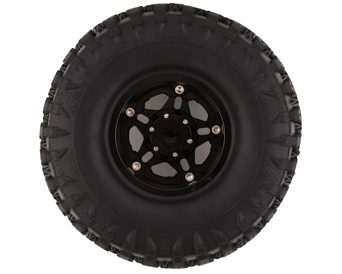 YEAH RACING Soft 1.9" Off-Road Pre-Mounted Tires W/Aluminum Beadlock Wheels (Black) (4) W/12mm Hex - Image 2