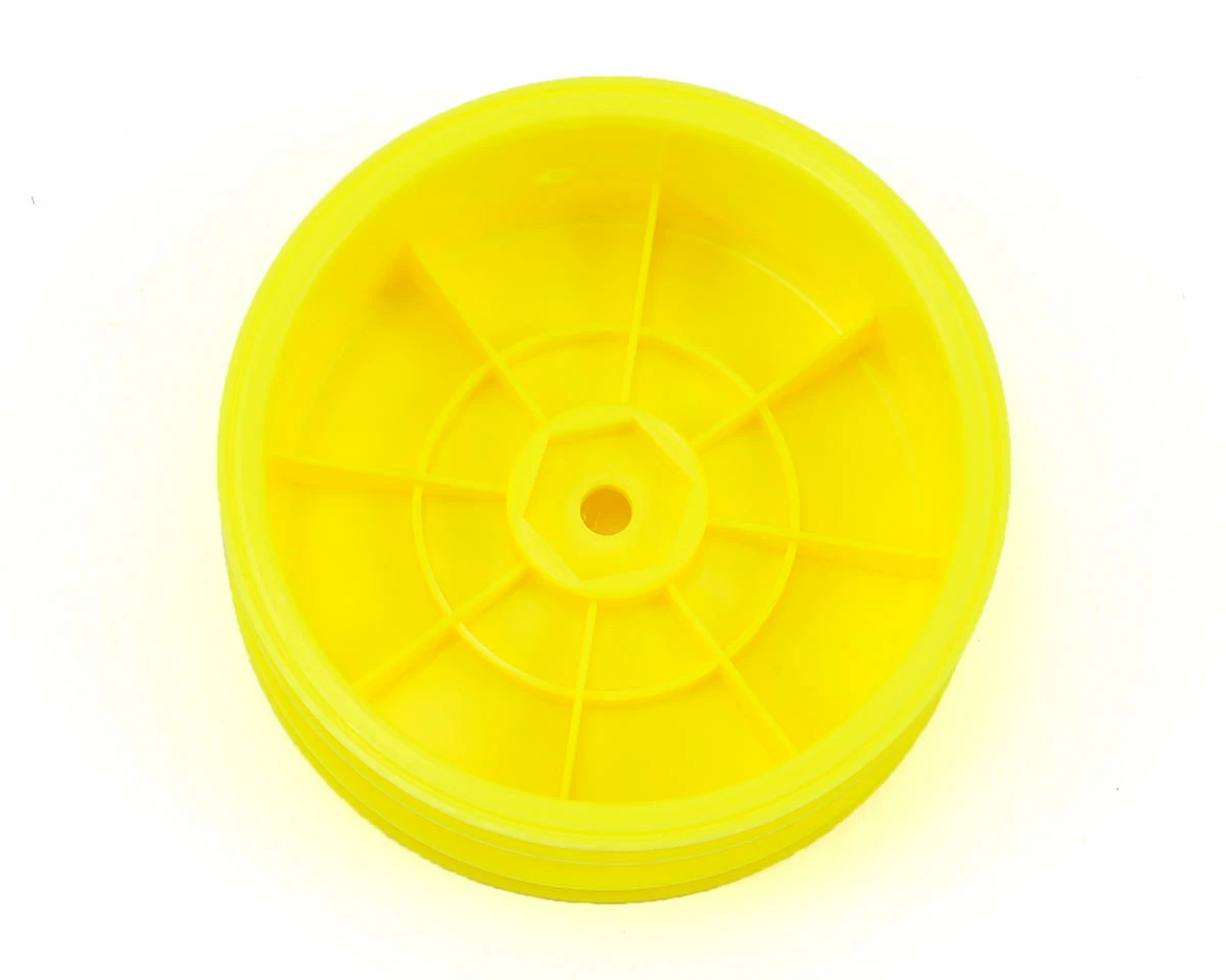 Yokomo 12mm Hex 2WD Front Buggy Wheels (Yellow) (2) (YZ-2/B-MAX2) - Image 2