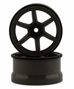 Yokomo 12mm Hex Racing Performer High Traction RWD Drift Wheels (Titanium) (2) (6mm Offset)